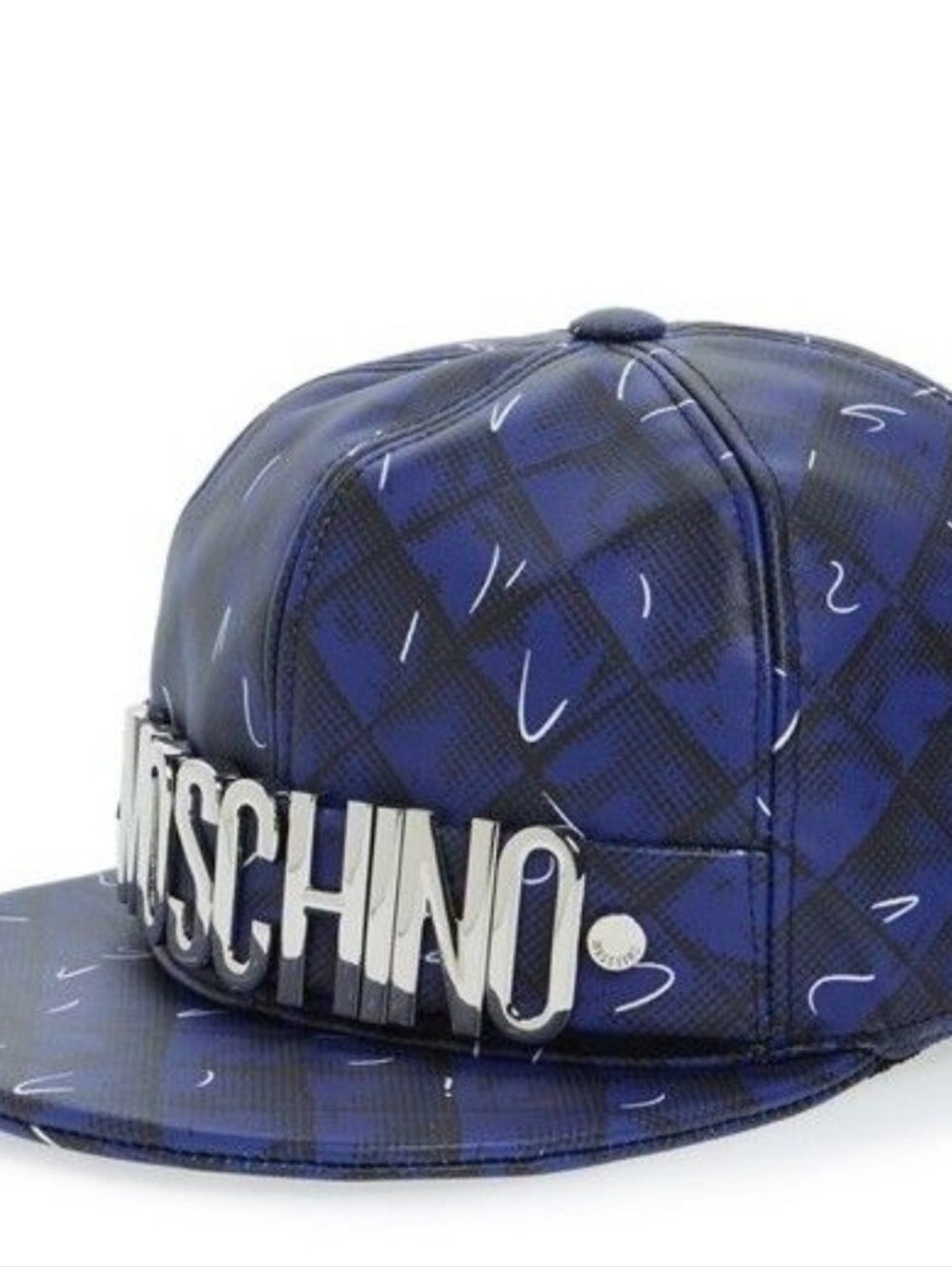 Moschino Shadow Leather Baseball Cap Size M Unisex